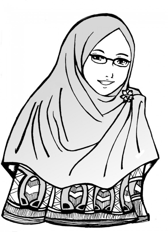 Animasi Cewe Hijab Hitam Putih / 99 Gambar Kartun Muslimah Terkeren Dan Terbaru 2020 / Hijabs hijab modern lazada co id.